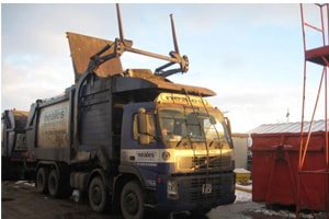 The Neales Waste Management truck involved in the incident